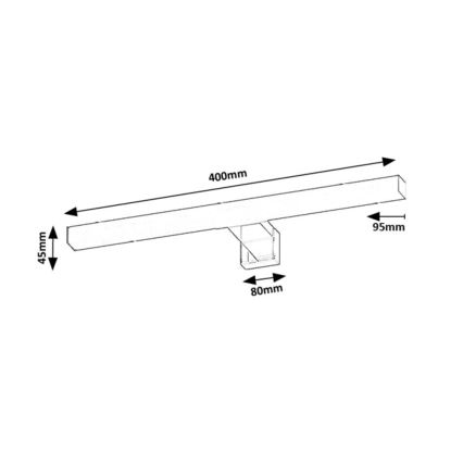 Rabalux - Iluminación LED para espejo de baño 6W/230V IP44 40 cm, negra