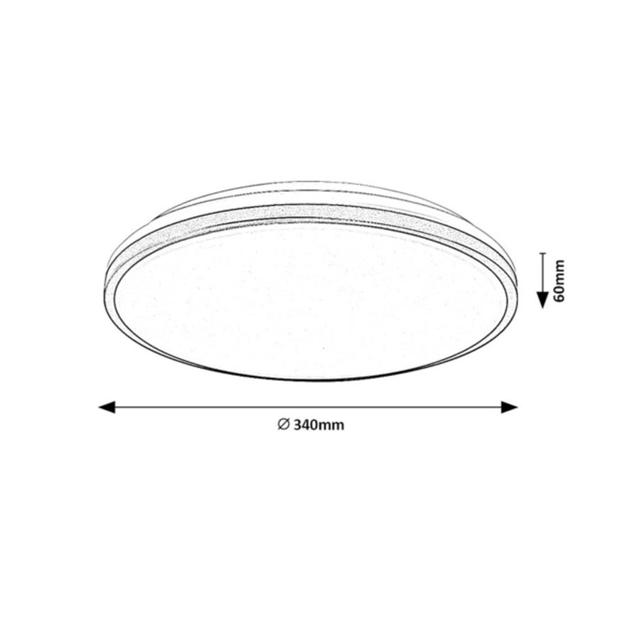 Rabalux - Lámpara de techo LED para baño/LED/18W/230V IP44 Ø 34 cm