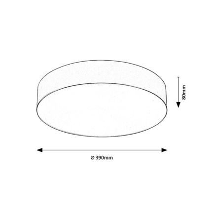 Rabalux - Lámpara de techo para exterior 3xE27/9W/230V, diámetro 39 cm, IP43, negra