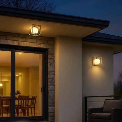 Rabalux - Aplique de pared para exteriores 1xE14/15W/230V IP44 dorado