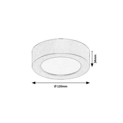 Rabalux - Luminaria de techo para baño LED/7W/230V Ø 12 cm IP44 blanca