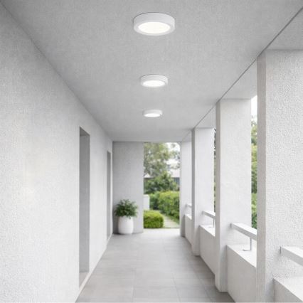 Rabalux - Lámpara de techo LED para baño, 24W/230V, Ø 22 cm, IP44, blanca