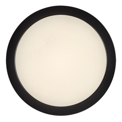 Rabalux - Luminaria LED de techo para baño, 24W/230V, Ø 22 cm, IP44, negra