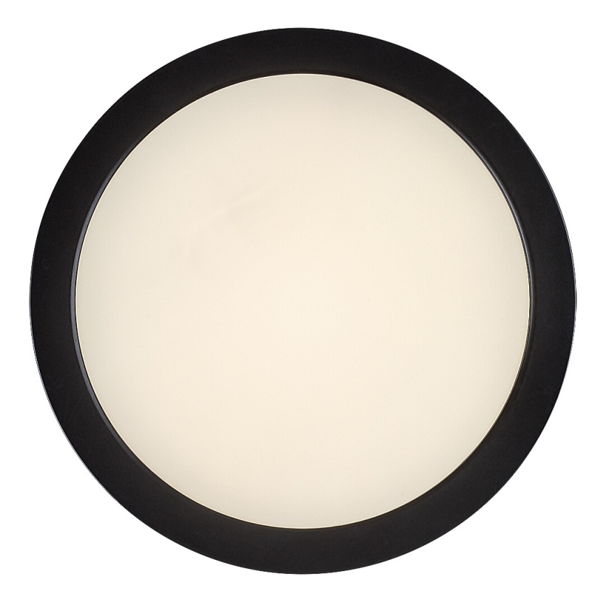 Rabalux - Luminaria LED de techo para baño, 24W/230V, Ø 22 cm, IP44, negra