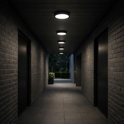 Rabalux - Luminaria de techo LED para baño LED/30W/230V Ø 30 cm IP44 negra