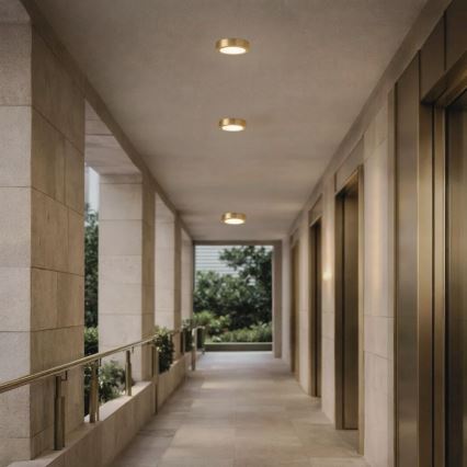 Rabalux - Lámpara de techo LED para baño LED/7W/230V Ø 12 cm IP44 dorada