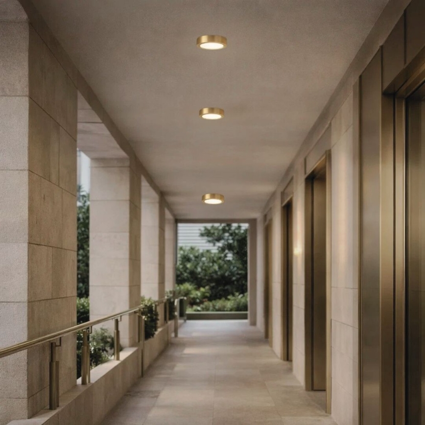 Rabalux - Lámpara de techo LED para baño LED/7W/230V Ø 12 cm IP44 dorada