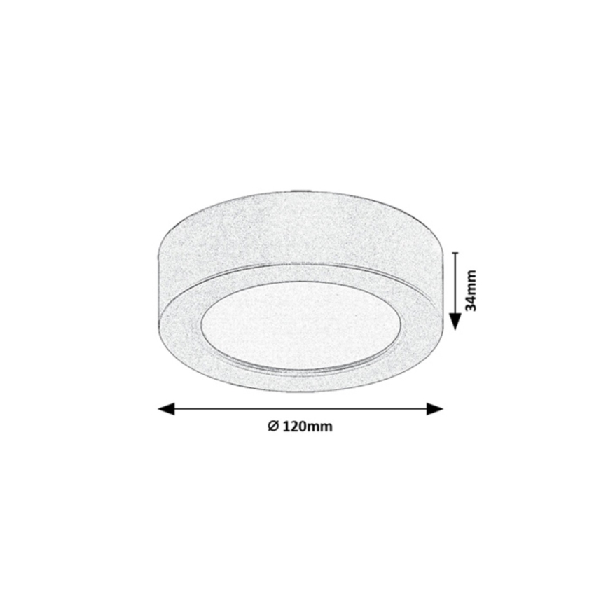 Rabalux - Lámpara de techo LED para baño LED/7W/230V Ø 12 cm IP44 dorada