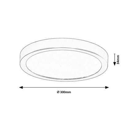 Rabalux - Plafón LED de techo para baño LED/30W/230V Ø 30 cm IP44 dorado