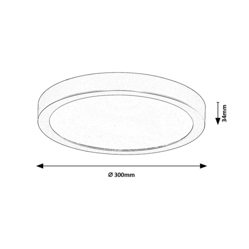 Rabalux - Plafón LED de techo para baño LED/30W/230V Ø 30 cm IP44 dorado