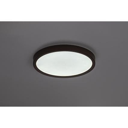 Rabalux - Plafón LED para baño, 18W, 230V, 3000/4000/6000K, Ø 29 cm, IP44, marrón