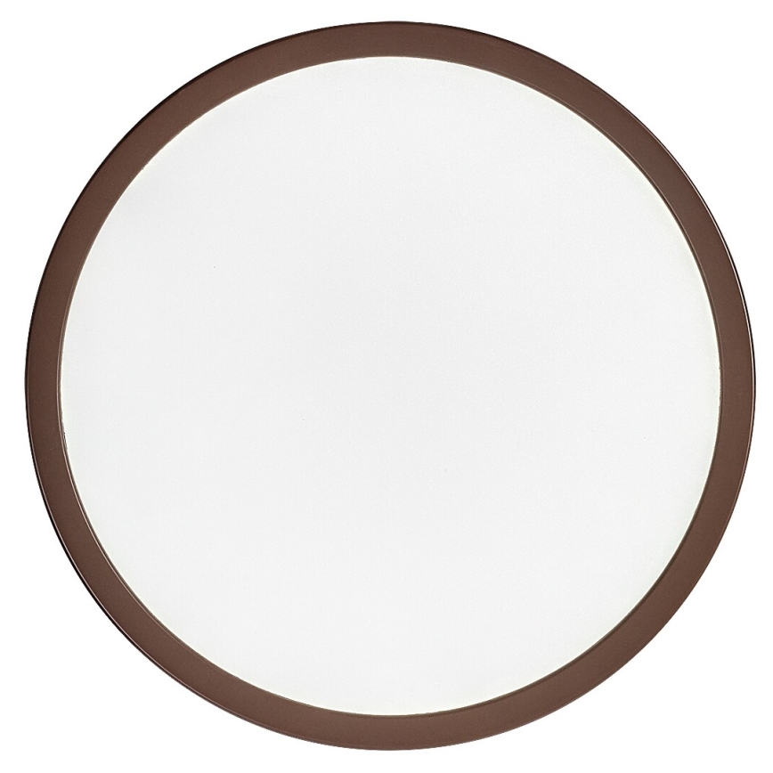 Rabalux - Plafón LED para baño, 18W, 230V, 3000/4000/6000K, Ø 29 cm, IP44, marrón