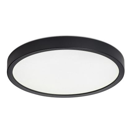 Rabalux - Plafón LED de techo para baño, 18 W, 230 V, 3000/4000/6000 K, Ø 29 cm, IP44, negro