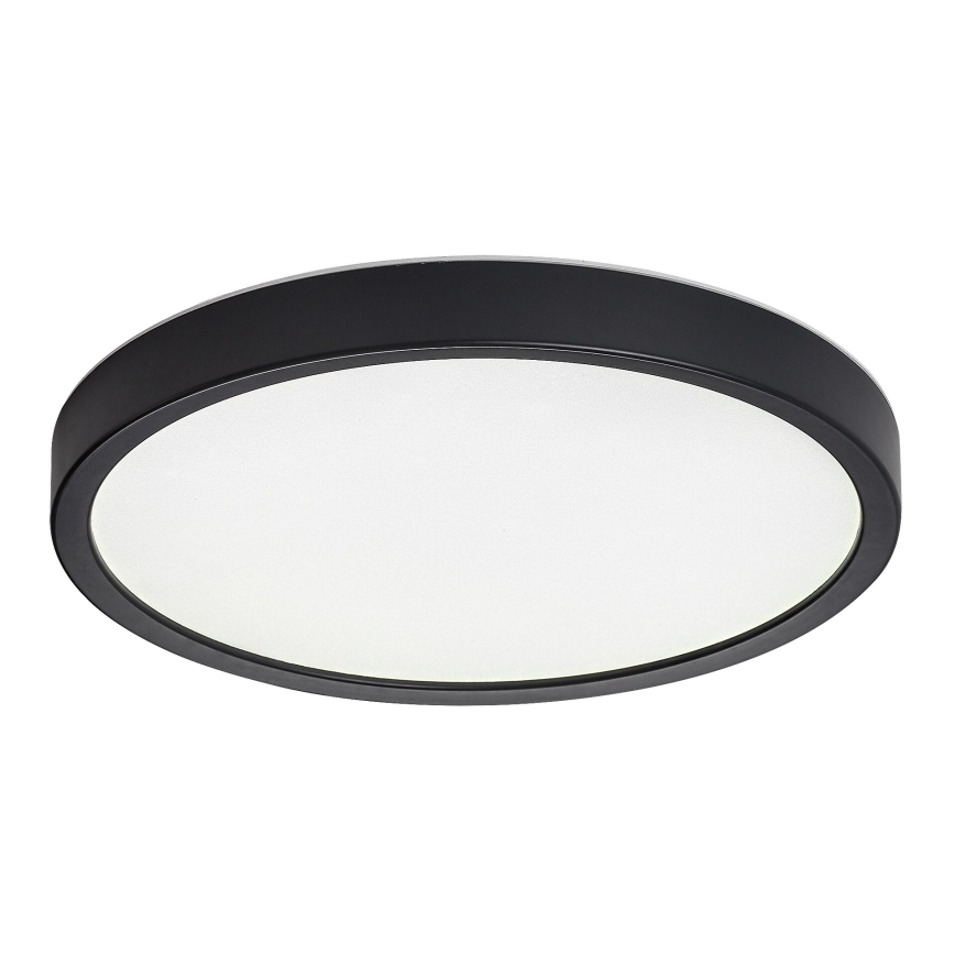 Rabalux - Plafón LED de techo para baño, 18 W, 230 V, 3000/4000/6000 K, Ø 29 cm, IP44, negro