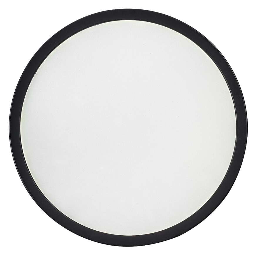 Rabalux - Plafón LED de techo para baño, 18 W, 230 V, 3000/4000/6000 K, Ø 29 cm, IP44, negro