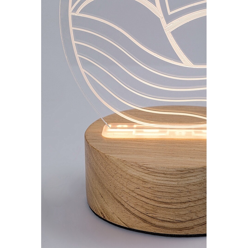 Rabalux - Lámpara de mesa LED infantil LED/2W/5V 3000K barco haya
