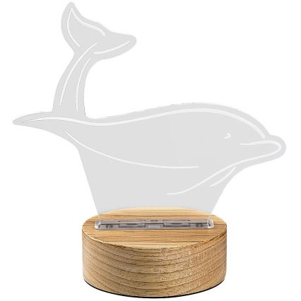 Rabalux - Lámpara de mesa LED infantil LED/2W/5V 3000K haya delfín