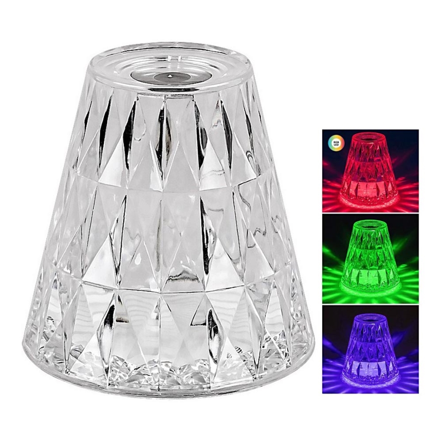 Rabalux 76004 - Lámpara de mesa LED RGB regulable y recargable SIGGY LED/2W/5V 3000K