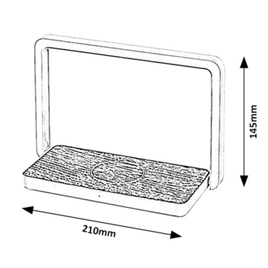 Rabalux - Lámpara de mesa LED regulable con cargador inalámbrico LED/4W/5V 3000K