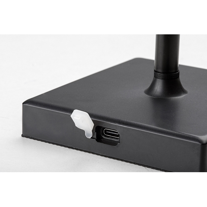 Rabalux - Lámpara LED de mesa recargable y regulable LED/4W/3,7V 1800 mAh 3000-5000K IP44 negro