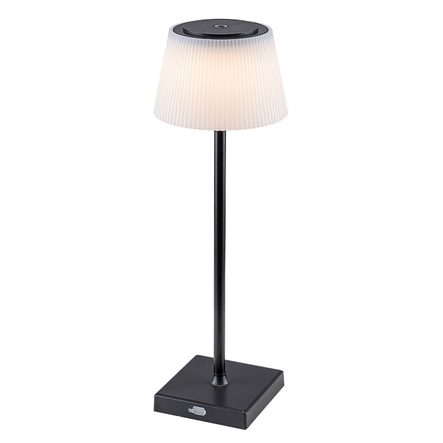 Rabalux - Lámpara LED de mesa recargable y regulable LED/4W/3,7V 1800 mAh 3000-5000K IP44 negro