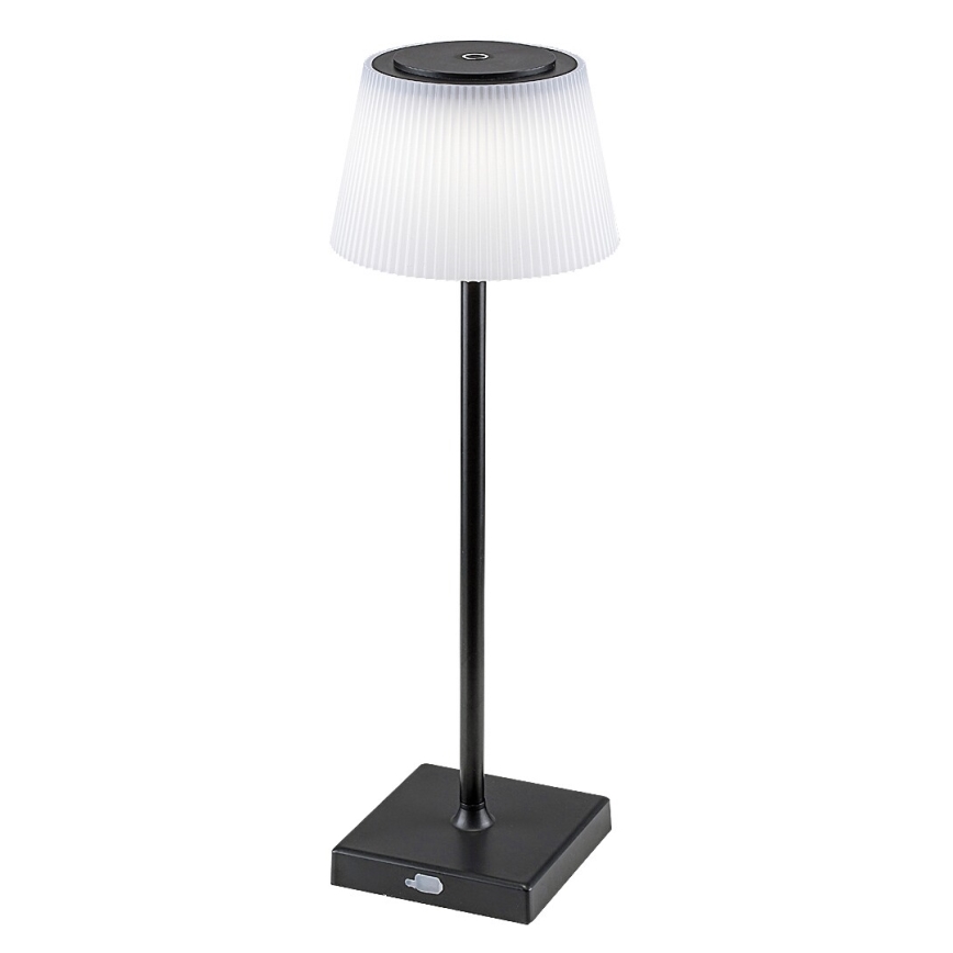 Rabalux - Lámpara LED de mesa recargable y regulable LED/4W/3,7V 1800 mAh 3000-5000K IP44 negro