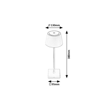 Rabalux - Lámpara LED de mesa recargable y regulable LED/4W/3,7V 1800 mAh 3000-5000K IP44 negro
