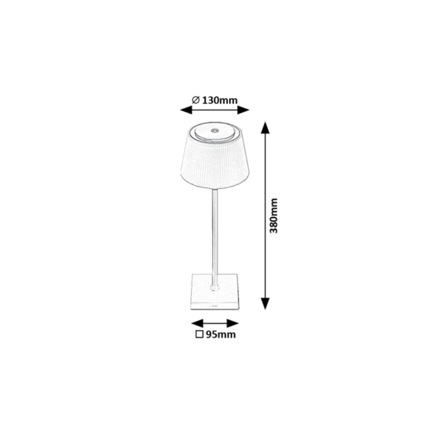 Rabalux - Lámpara LED de mesa recargable y regulable LED/4W/3,7V 1800 mAh 3000-5000K IP44 negro