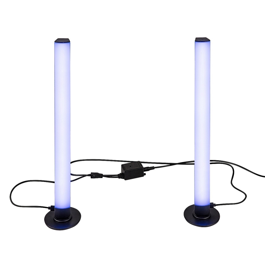 Rabalux - SET 2x LED RGB Lámpara de mesa regulable PACO LED/5W/5V + control remoto
