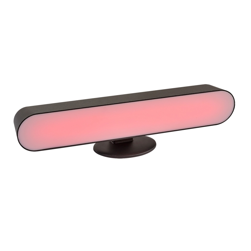 Rabalux - Lámpara de mesa LED RGB regulable y recargable LED/3W/5V negro + mando a distancia