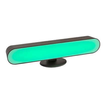 Rabalux - Lámpara de mesa LED RGB regulable y recargable LED/3W/5V negro + mando a distancia