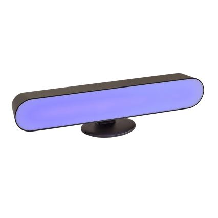 Rabalux - Lámpara de mesa LED RGB regulable y recargable LED/3W/5V negro + mando a distancia