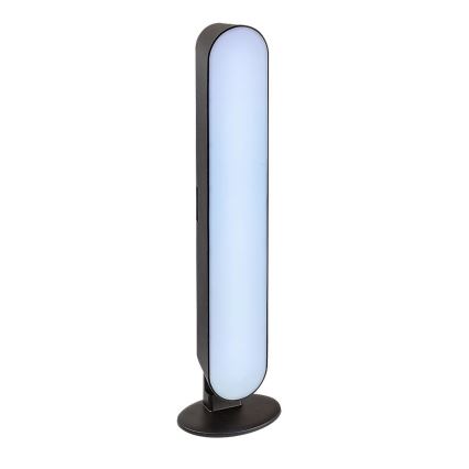 Rabalux - Lámpara de mesa LED RGB regulable y recargable LED/3W/5V negro + mando a distancia