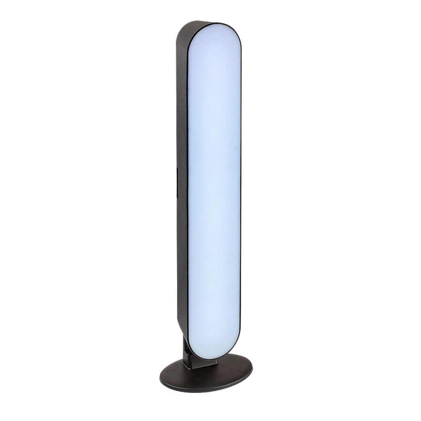 Rabalux - Lámpara de mesa LED RGB regulable y recargable LED/3W/5V negro + mando a distancia