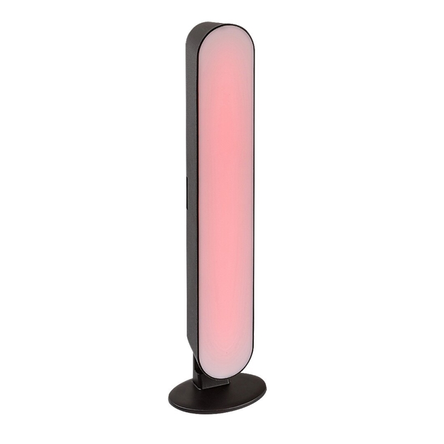 Rabalux - Lámpara de mesa LED RGB regulable y recargable LED/3W/5V negro + mando a distancia