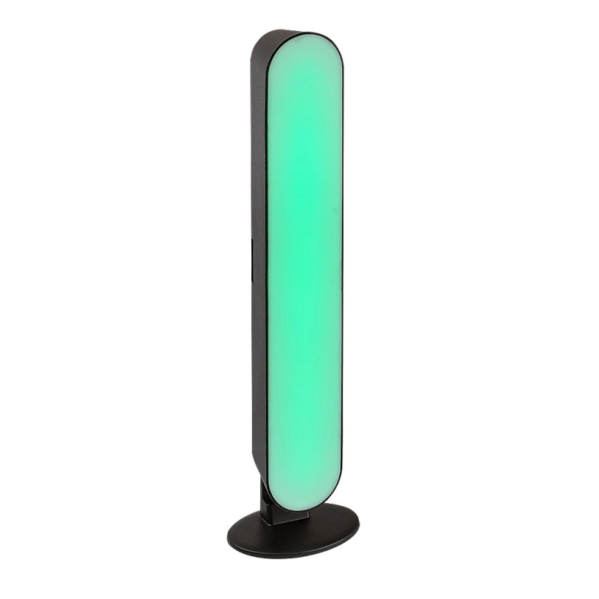 Rabalux - Lámpara de mesa LED RGB regulable y recargable LED/3W/5V negro + mando a distancia