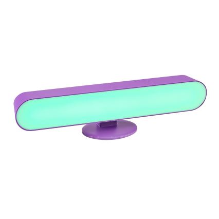Rabalux - Lámpara de mesa LED RGB regulable LED/3W/5V púrpura + mando a distancia
