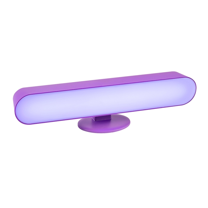 Rabalux - Lámpara de mesa LED RGB regulable LED/3W/5V púrpura + mando a distancia