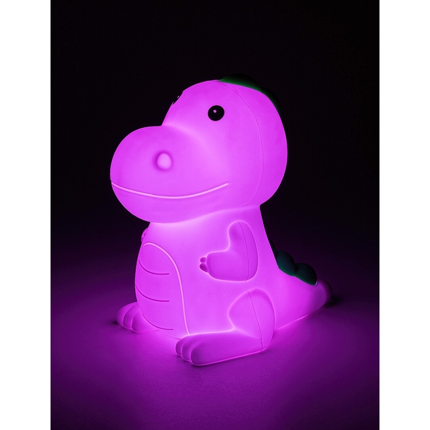 Rabalux 76021 - Lámpara LED RGB regulable para niños DINOO LED/0,45W/5V