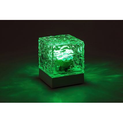 Rabalux - Lámpara de mesa LED RGB regulable y recargable LED/1W/5V/3xAA + mando a distancia
