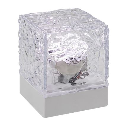 Rabalux - Lámpara de mesa LED RGB regulable y recargable LED/1W/5V/3xAA + mando a distancia