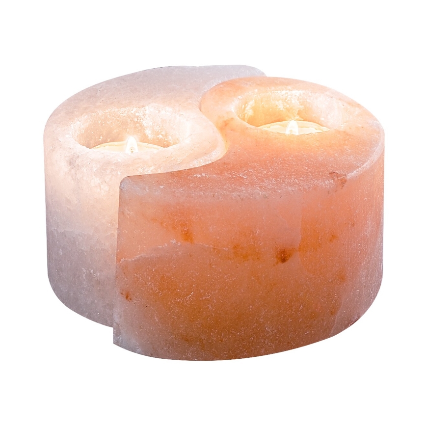 Rabalux - Lámpara de sal - portavelas naranja/blanco