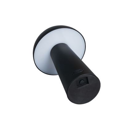 Rabalux - Lámpara exterior recargable LED táctil regulable LED/1,5W/5V IP44 1200 mAh USB negra