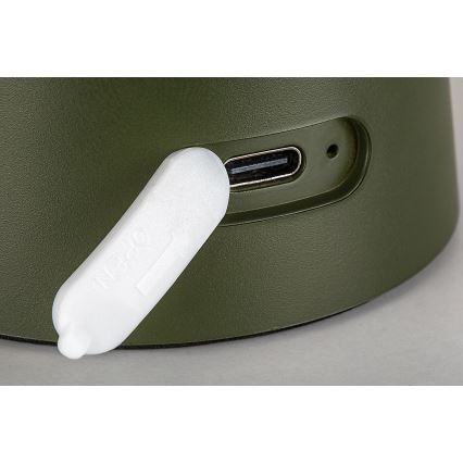 Rabalux - Lámpara exterior LED recargable con control táctil y regulable LED/1,5W/5V IP44 1200 mAh USB verde