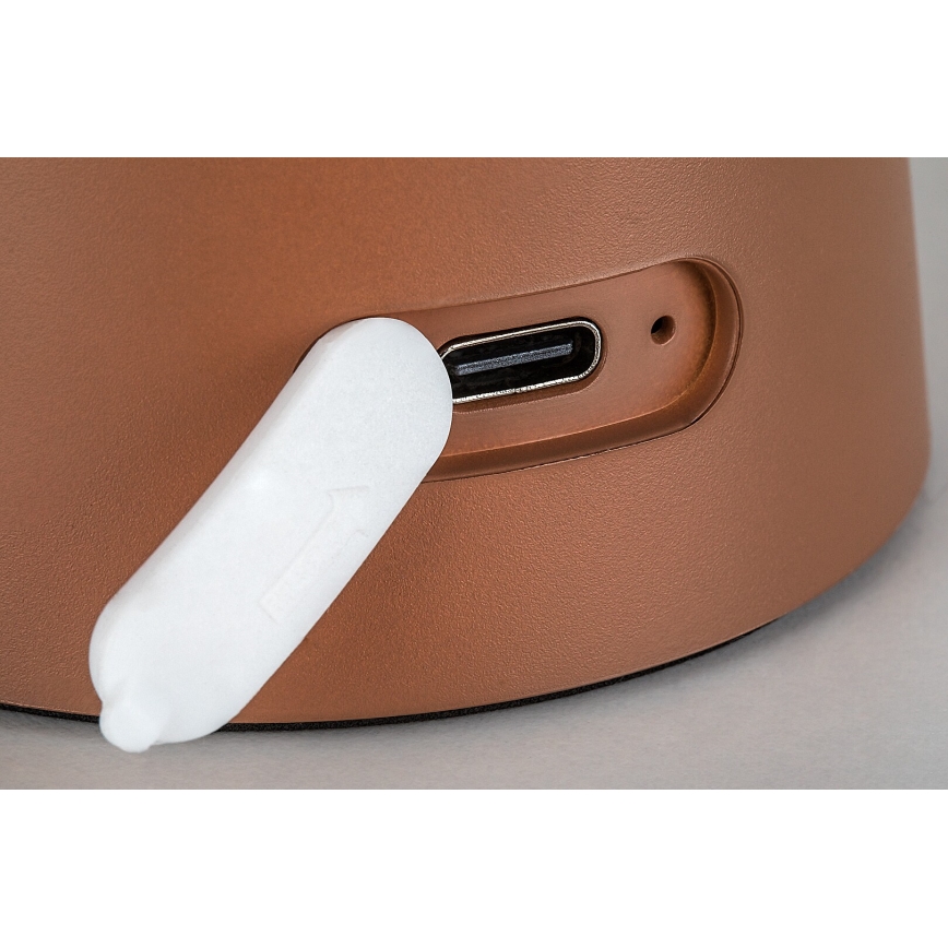Rabalux - Lámpara LED regulable recargable con control táctil para exterior LED/1,5W/5V IP44 1200 mAh USB marrón