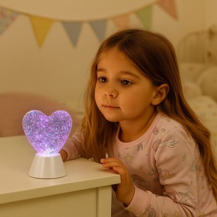 Rabalux - Lámpara decorativa LED RGB/0,8W/3xAA en forma de corazón