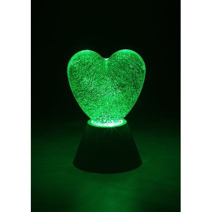 Rabalux - Lámpara decorativa LED RGB/0,8W/3xAA en forma de corazón