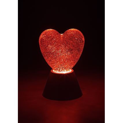 Rabalux - Lámpara decorativa LED RGB/0,8W/3xAA en forma de corazón