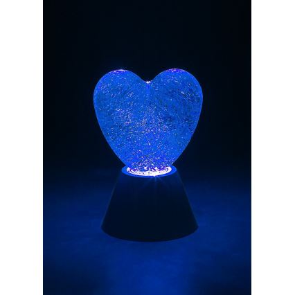 Rabalux - Lámpara decorativa LED RGB/0,8W/3xAA en forma de corazón