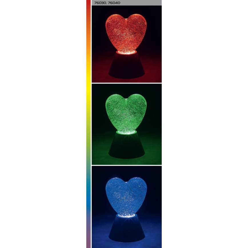 Rabalux - Lámpara decorativa LED RGB/0,8W/3xAA en forma de corazón